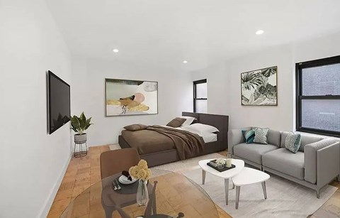 Floor plan for studio, 1 bath, 420 sqft